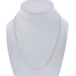 Estate Italian Sterling Silver 925 1.0mm Cable Chain Link Necklace 18.5"